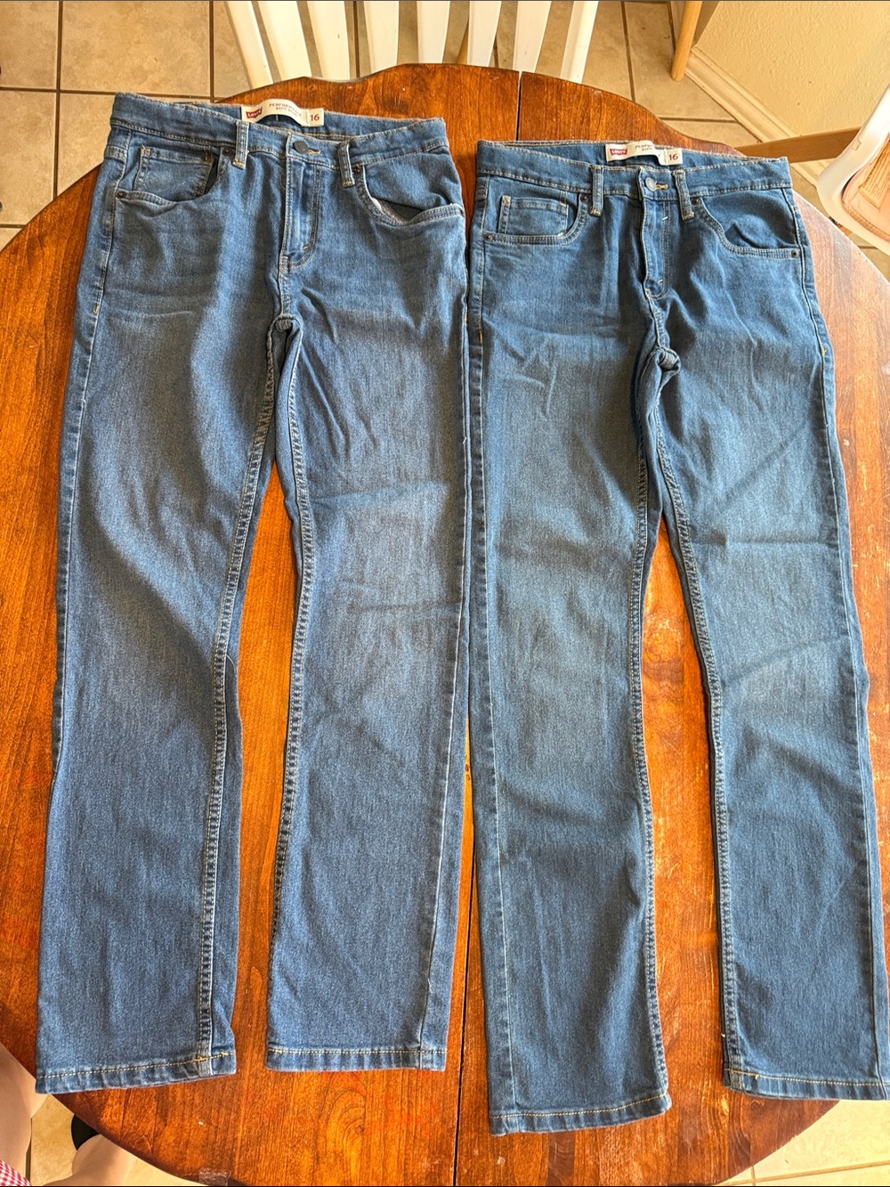 Levi's Boys Blue Denim Jeans Twin Pair slim